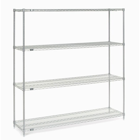 NEXEL Chrome Wire Shelving, 72W X 36D x 86H 36728C